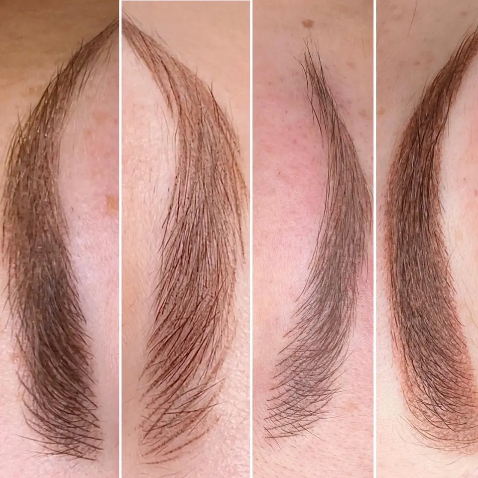 Gemma Henderson's microblading treatment, before and after