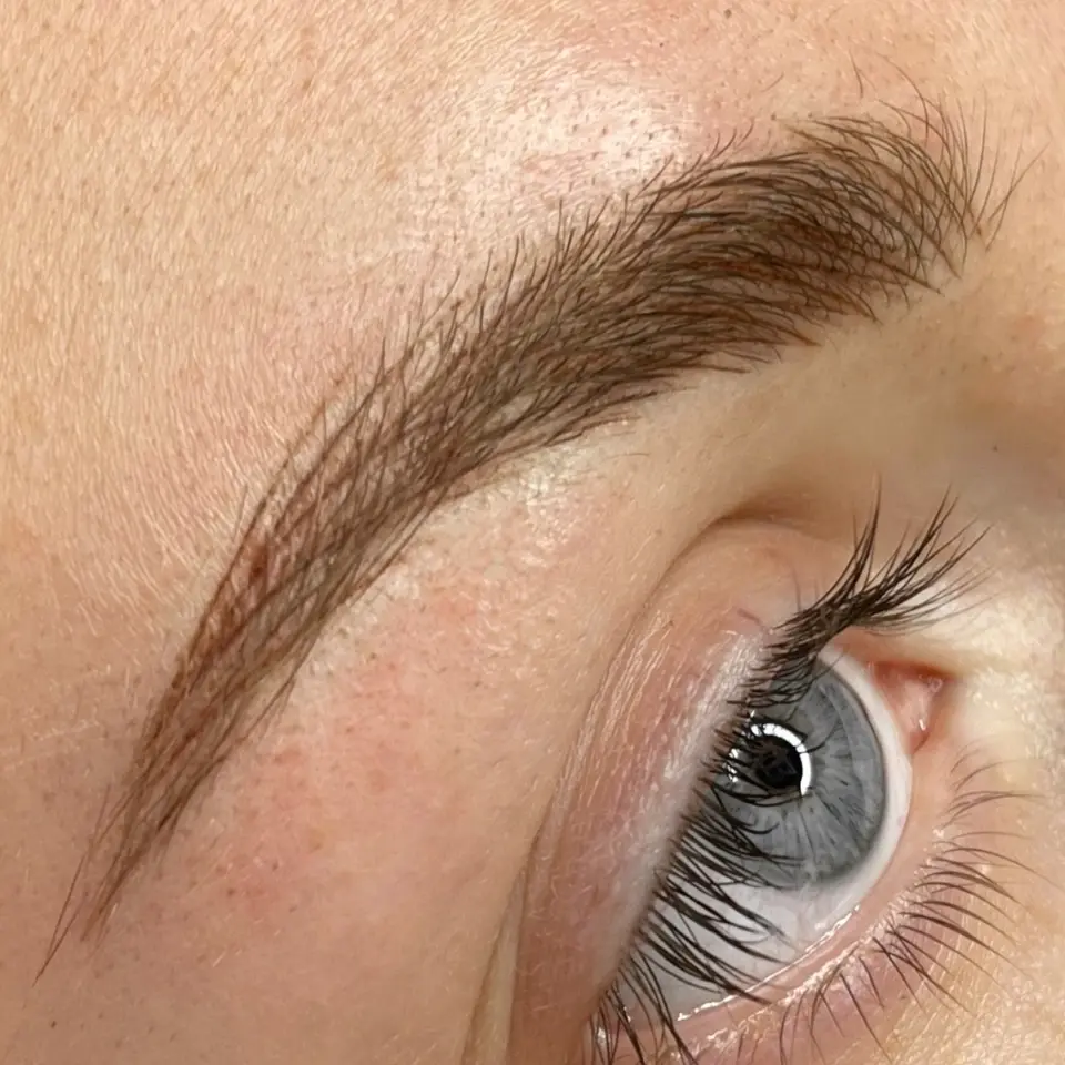 Microbladed hairstroke eyebrows at Gemma Henderson PMU, Devon studio serving Plymouth clients