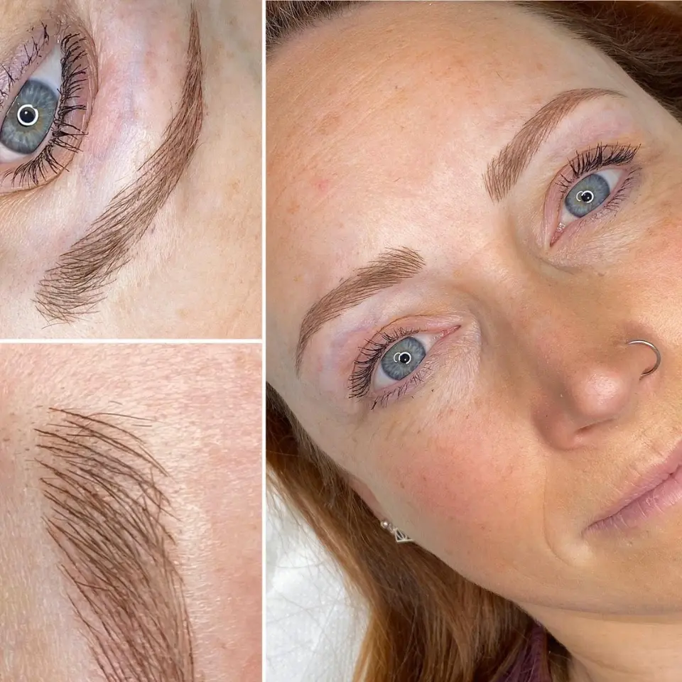 Microblading hairstrokes treatment at Gemma Henderson PMU, Devon studio serving Torquay clients