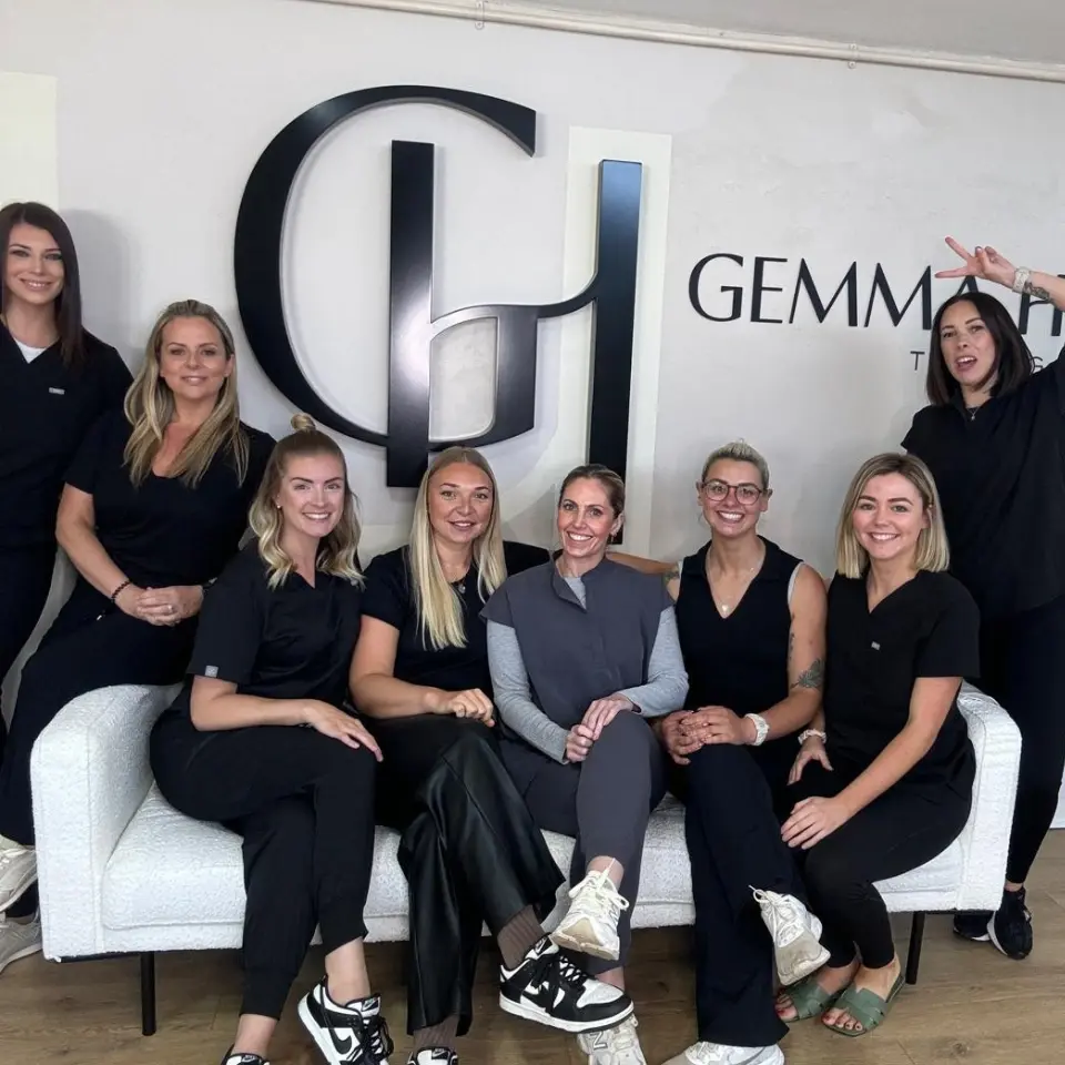 Graduates of the beginner eyebrow course with their certificates at Gemma Henderson PMU